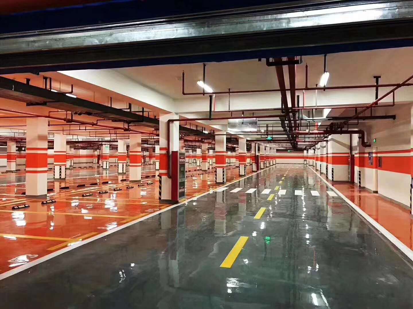 杭州某大型停车场环氧地坪漆使用案例